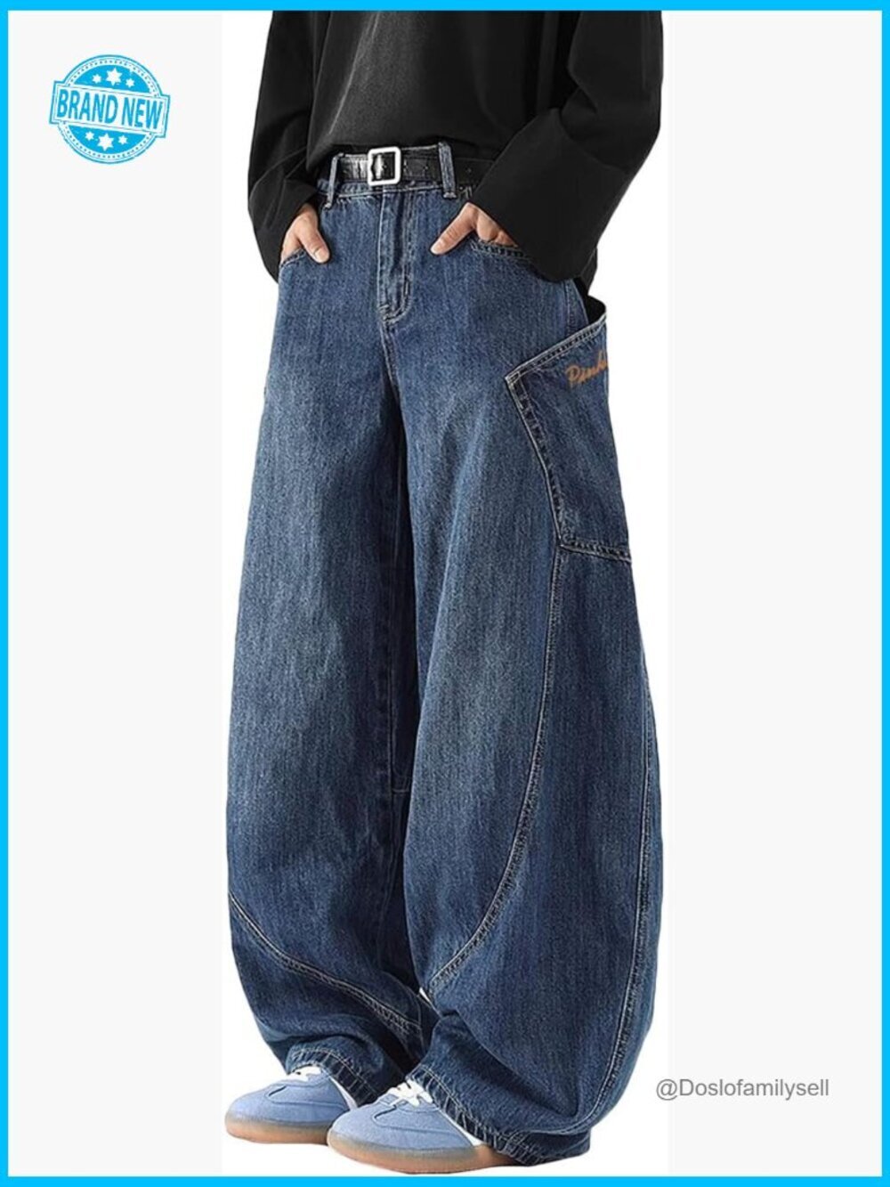 Vintage Light Wash Barrel Jeans Wide Leg Loose Fit Streetwear Y2K Hip Hop